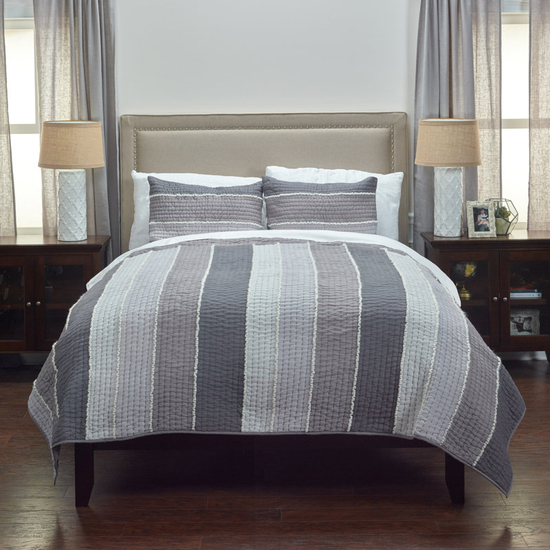 Olivia Grace Velvet Striped Sham, King