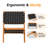 2PCS Patio Fir Wood Folding Armless Chair-92041324