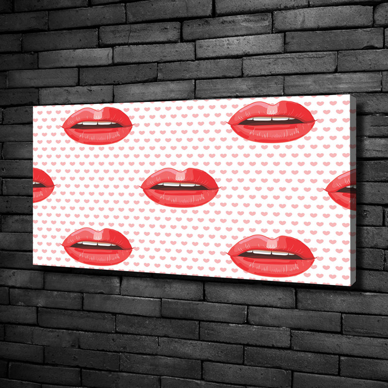 Red Lips - Wrapped Canvas Print