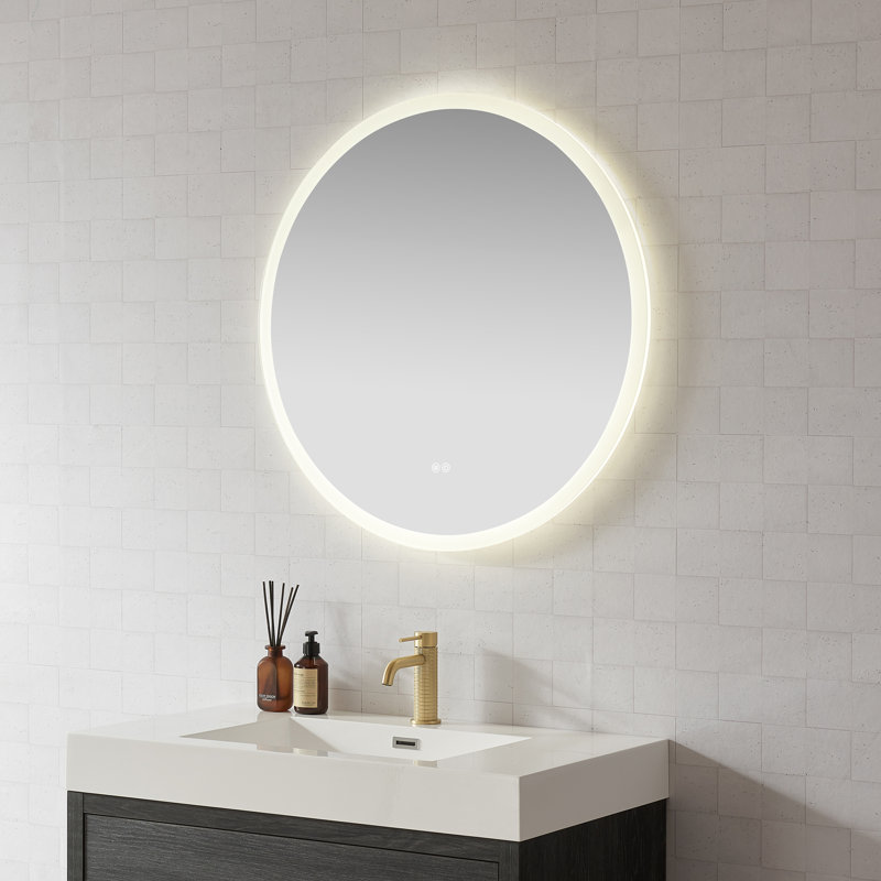 Miroir de salle de bain mural Moscow, 32 po x 32 po