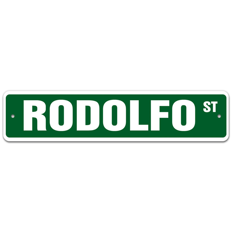Plaque de rue, H 4 po x l 18 po x P 0,1 po