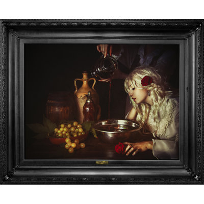 Red Roses 1 Piece Single Picture Frame Wall Art on Canvas