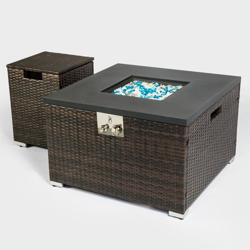 Dark Brown Outdoor Gas Cylinder Cover - Propane Tank With Steel Flawless 20Lbs 16X16x22inch Frame 16X16x22in