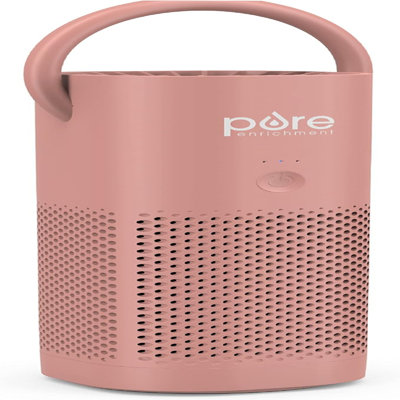 Pure Mini Portable Air Purifier - Cordless True HEPA Filter Cleans Air & Eliminates 99.97% Of Dust, Odors, & Allergens Close To You - Cars, School, & Office (Blush)