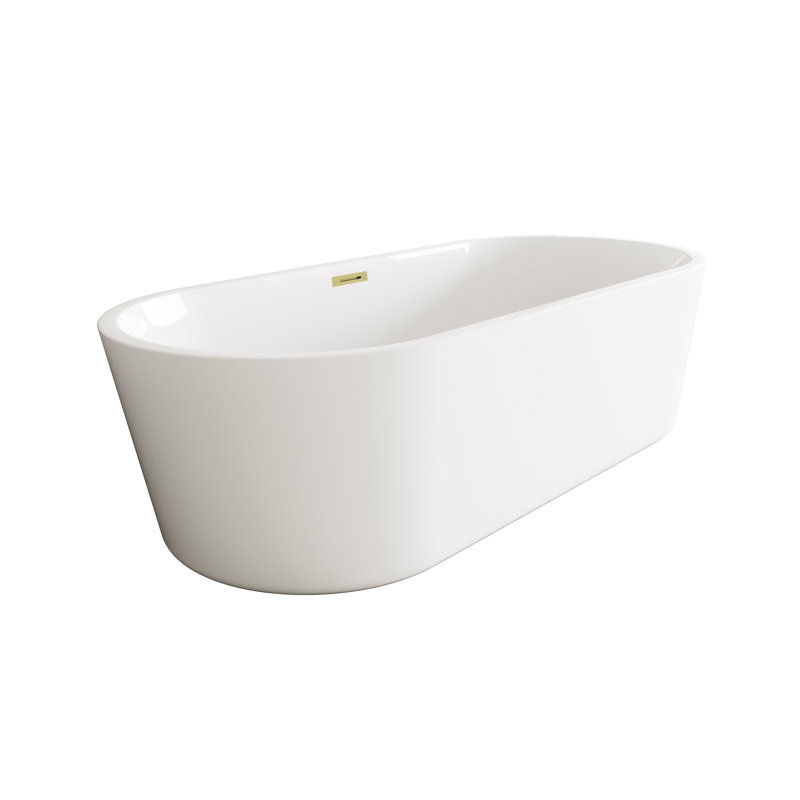 Baignoire de trempage 71 "x 31" Jakeil, Brushed Gold