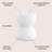 Greta 18" Modern White Frosted Textured Hourglass Indoor/Outdoor Stool & Side Table, All-Weather Patio Accent End Table-1688296290
