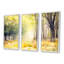 «Bright Sunshine Through The Forest Trees IV», peinture sur toile flottante 3 pièces-81663653-81663657