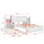 Grand lit plateforme avec rangement et lit gigogne