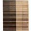 Wool Striped Area Rug in Beige/Black