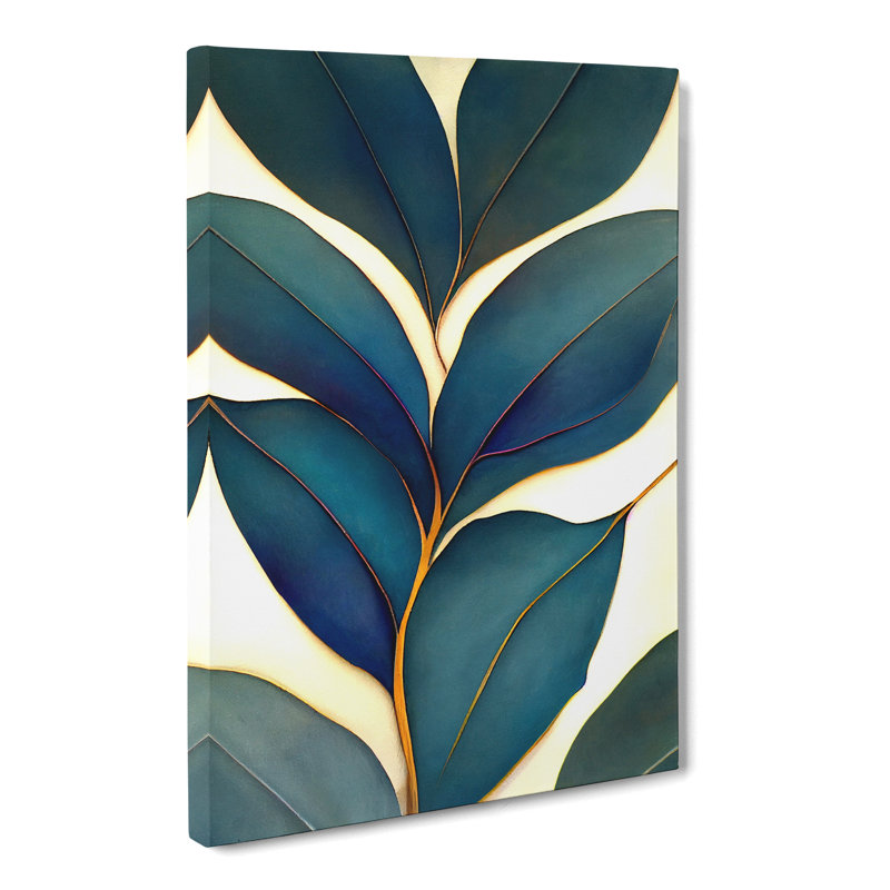 Marlinton Pretty Leaf - Wrapped Canvas Print, No frame, 50cm H x 35cm W x 3cm D