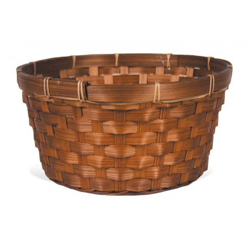 Panier rond en bambou, H 3,75 po x l 11,5 po x P 11,5 po, Brun