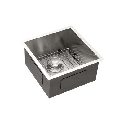 13X15 Inch Undermount Kitchen Sink - 9 Deep, Stainless Steel, Smooth And , Condensation Coating, With Dish Grid Steel Deep Basin, Surface, Noise Reduction Pad, Installation Guide