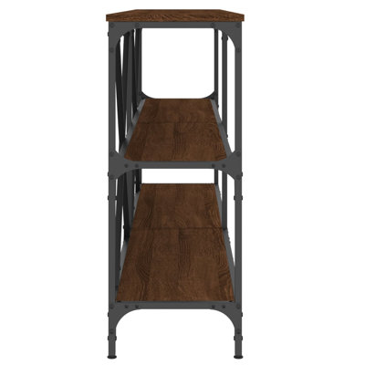 Console en bois d'ingénierie et en fer
