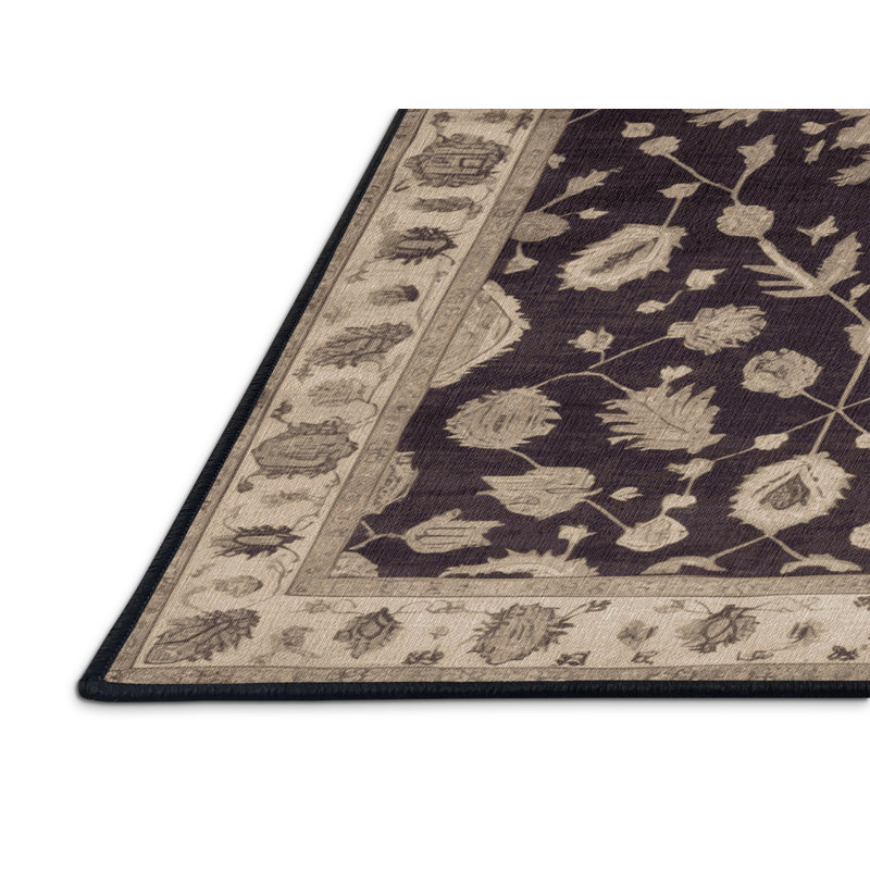 Tapis noir surteint lavable à la machine
