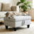 Modern Flannel Upholstered Storage Footstool With Nailhead Trim
