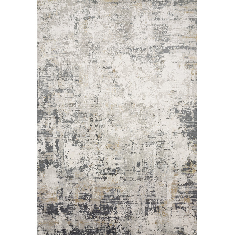 Jeffrey Viscose Abstract Indoor Rug, Rectangle 5'3" x 7'8"