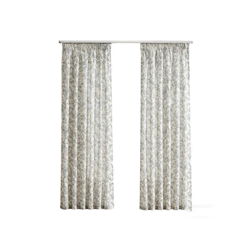 Linen Blend Sheer Curtain Panel Pair