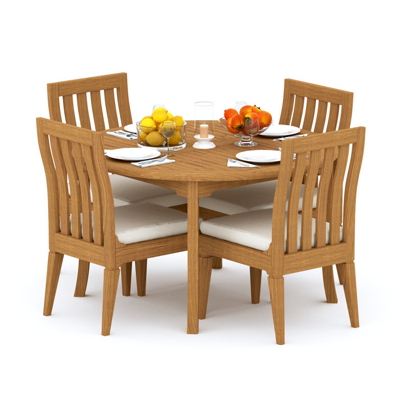 Caranas Outdoor 5 - Piece Teak Dining Set