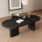 Black Oval Solid Wood Desks-108320914