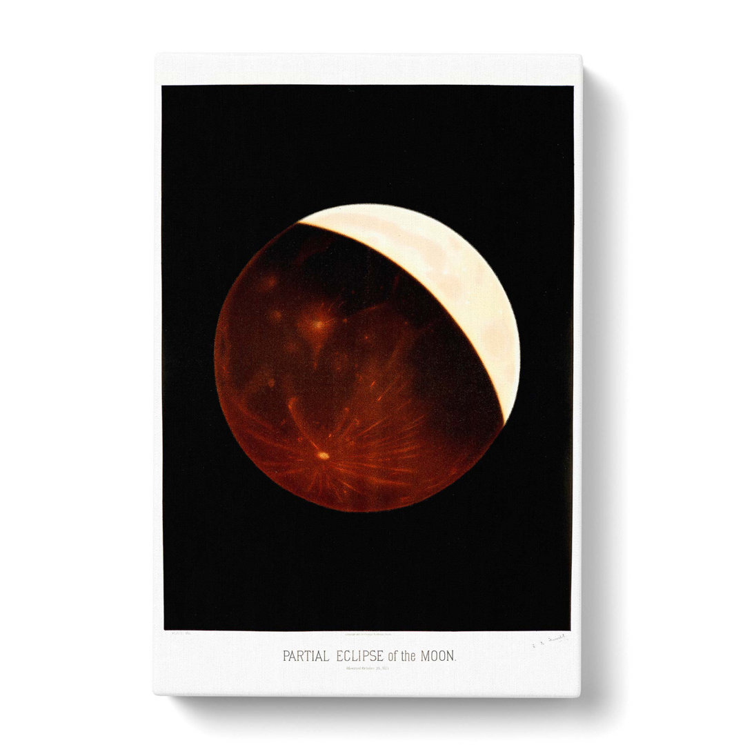 Partial Eclipse Of The Moon by E. L. Trouvelot - Wrapped Canvas