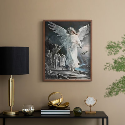 Religious Series CDL III, reproduction d'art encadrée - bois massif