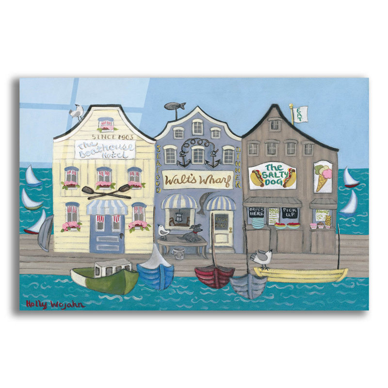 «The Salty Dog» par Holly Wojhan, art mural en verre acrylique, H 16 po x l 24 po x P 0,2 po