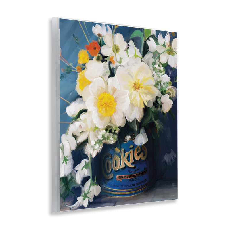 «Bouquet in Vintage Jar», art mural sur plaque par Kamdon Kreations