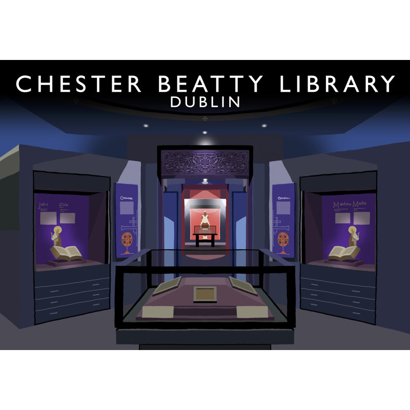 Chester Beatty Library 2 by Richard O'Neil - Print, 30 cm H x 40 cm W x 1 cm D, No Frame