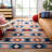 Suresnes Flat Weave Wool/Cotton Southwestern Rug in Light Pink/Blue-1606507085