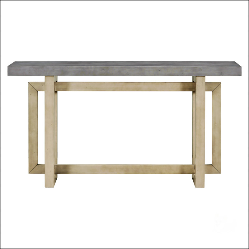 Contemporary Console Table With Wood Top