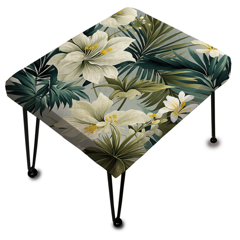 Serene Jungle - Plants Rectangle Ottoman