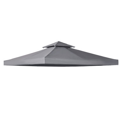 Housse de remplacement pour abri de jardin gris foncé 9,8 'X, 2, 2 auvent extérieur, 9,8', gris, utilisation protégée