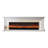 White Solid Wood TV Cabinet Fireplace