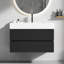 Meuble-lavabo mural avec lavabo en céramique et deux tiroirs-1132589076