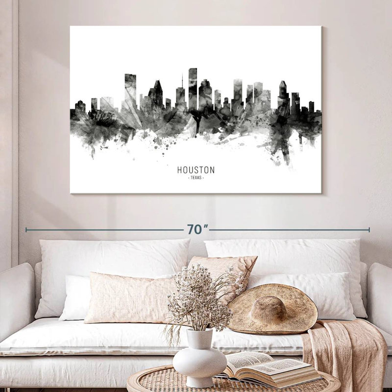Skyline de Sirci Houston au Texas II, H 34 po x l 51 po