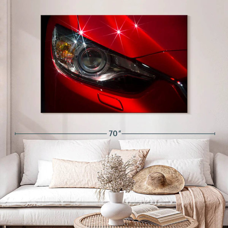 Mehar Shiny Car Headlights, 34" H x 51" W