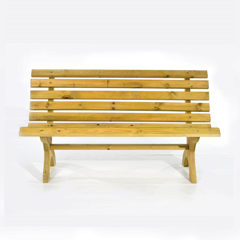 Lauryn Solid Wood Pine Outdoor Bench