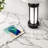 25" Black Metal Table Lamp Set with USB Type-C Ports and Built-in Outlet