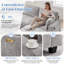 Canapé modulaire moderne en U réversible de 106 po de largeur avec 2 repose-pieds avec rangement, port de charge, coussins d'accoudoir, poches latérales-1427882879
