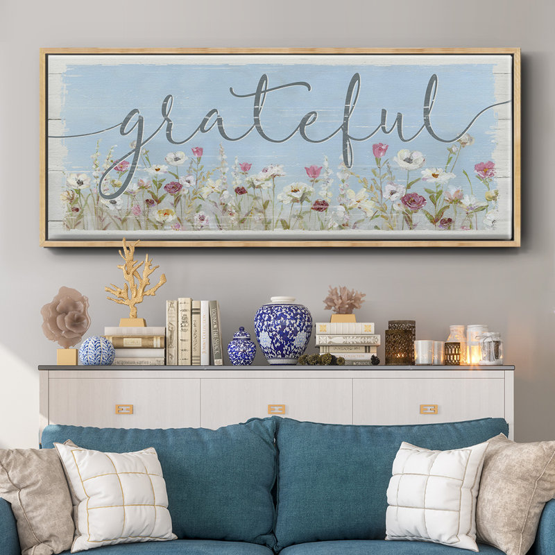 «Bloomin Around Grateful», toile encadrée, H 12 po x l 30 po