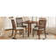 Ensemble de tables de salle à manger modernes et peu encombrantes avec table en bois extensible, brun élégant