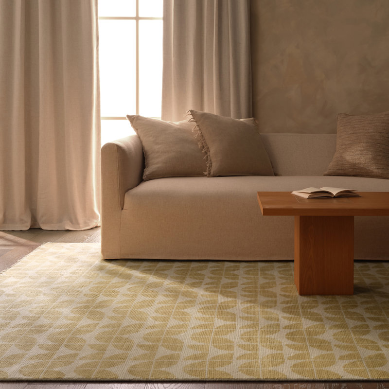 Jaipur Living Zarina CRA10 Handknotted Geometric Yellow and Beige Runner Rug (3'X10'), Rectangle 10' x 14'