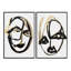 Oliver Gal Abstract Portrait Set - Paint Framed Canvas Art-265295524-265295526