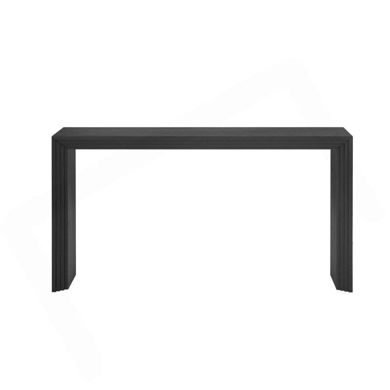 Modern Recangular Wooden Console Table, Black