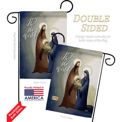 Ensemble de drapeaux en mélange de polyester 18,5 x 13 po Joy To The World