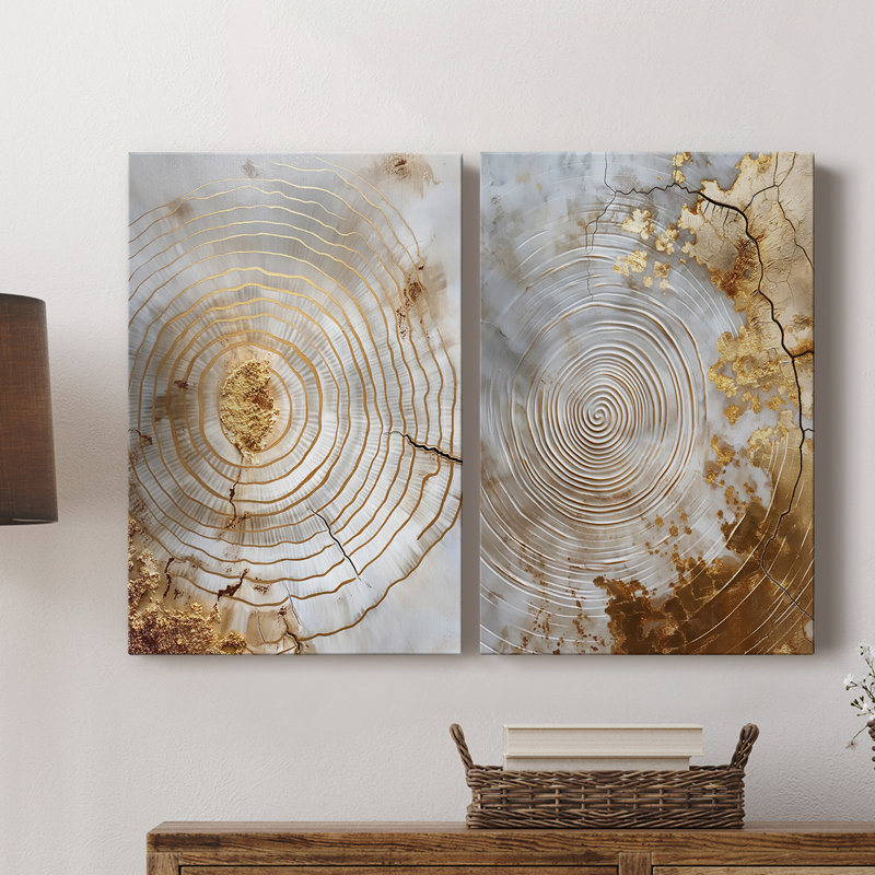 ABSTRACT Series CL XXII - Toile tendue avec châssis de qualité supérieure - Prêt à être accroché, H 18 po x l 24 po