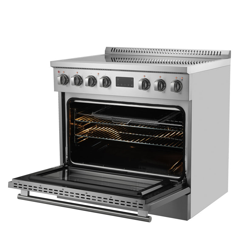 Cuisinière à induction 36 po Forno Torino, four à convection véritable, friture à l'air, air sous vide, acier inoxydable
