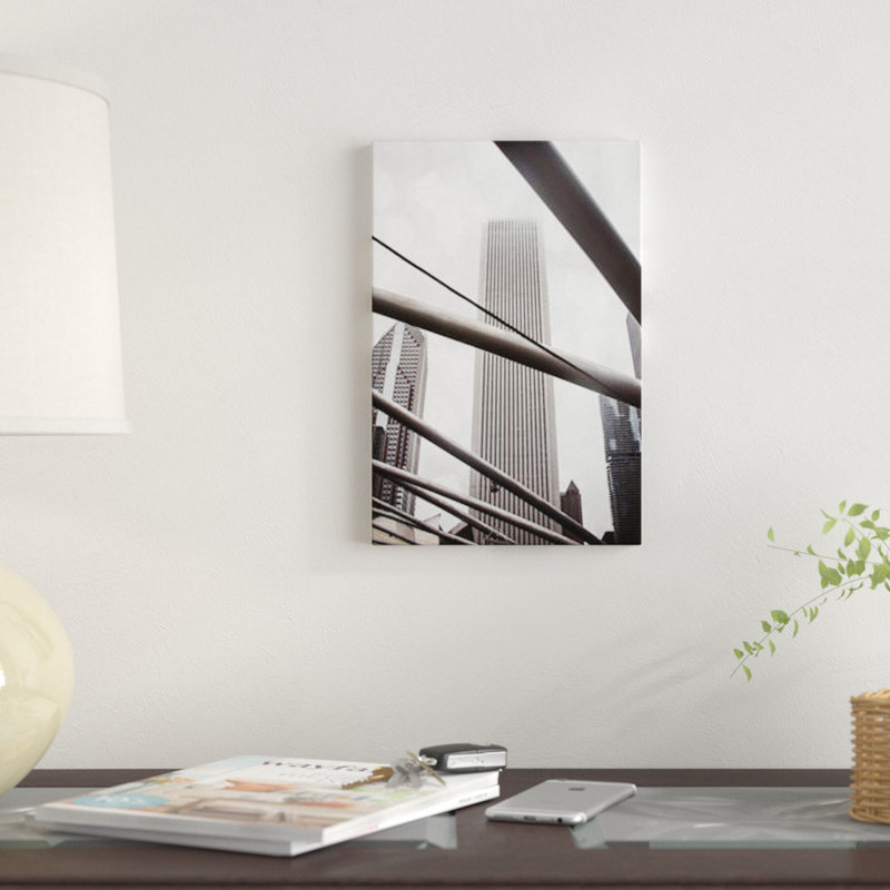 «Chicago Monotone III», impression sur toile, H 12 po x l 8 po x P 0,75 po, Toile tendue