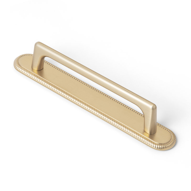 Poignée barre classique avec contre-plaque G027, 5", Bronze champagne