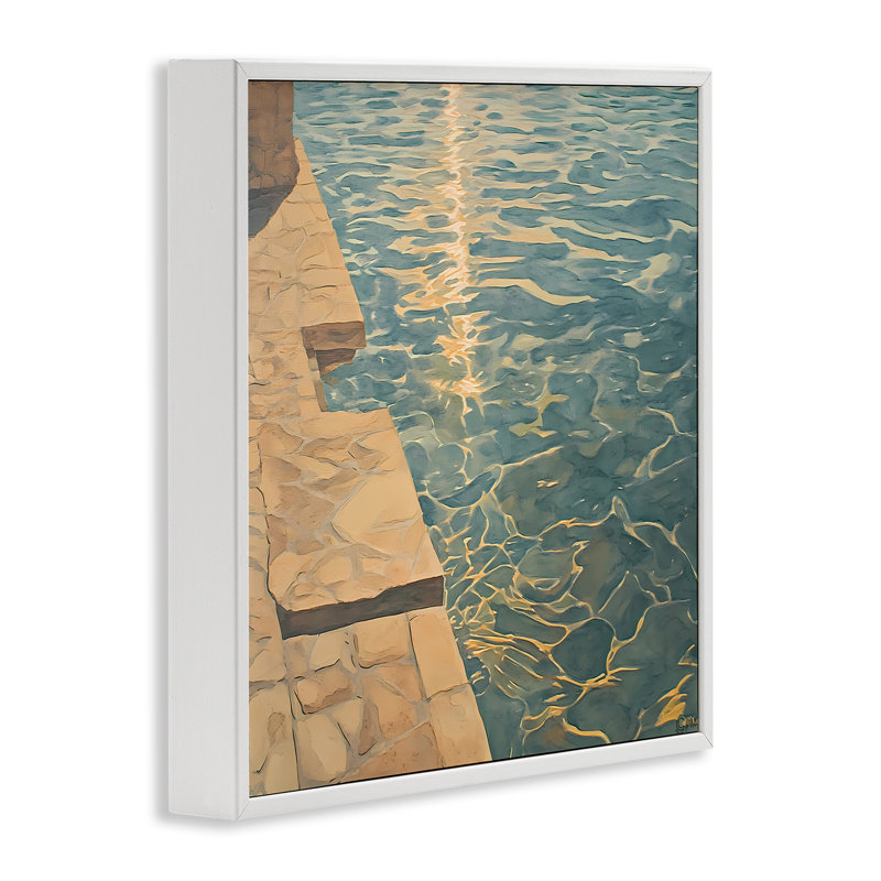 Giclée encadrée par Sunlit, H 12 po x l 12 po, Estampe numérique encadrée blanc bord de mer
